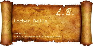 Locher Bella névjegykártya